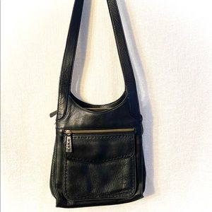 Valerie Stevens - Large Black Leather Purse